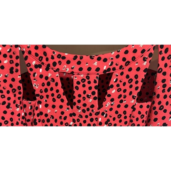 Red Cut Out Leopard Print Party Dress 80s  Formal Club Sexy Bling Sequin Dance Q - Picture 6 of 7